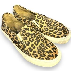 Vans Ultracush Slip On Sneakers Size 6.5 Brown Black Leopard